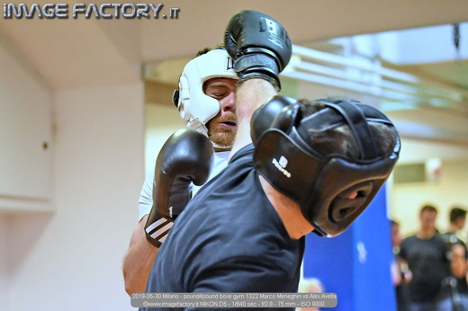 2019-05-30 Milano - pound4pound boxe gym 1322 Marco Meneghin vs Alex Avella